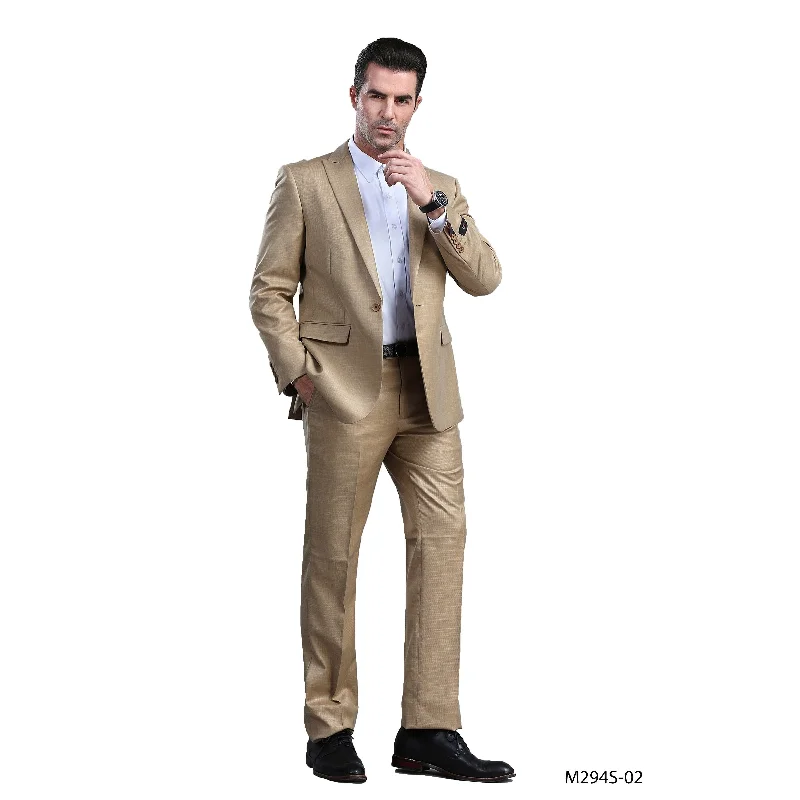 Men Suit 2 Pieces Peak Lapel Slim Fit Suit