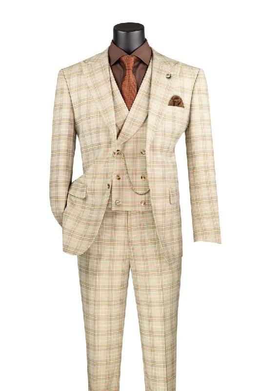 Vinci Men Suit MV2W-3C-Khaki