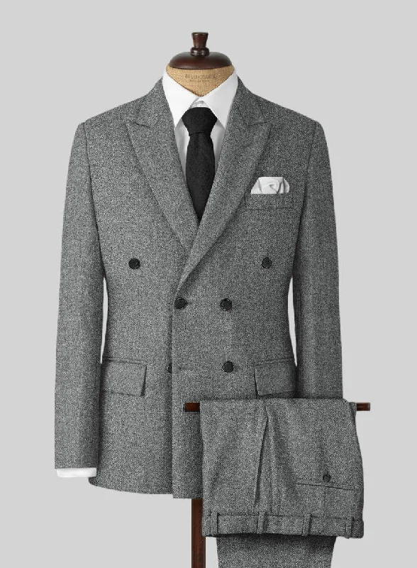 Highlander Light Gray Tweed Suit