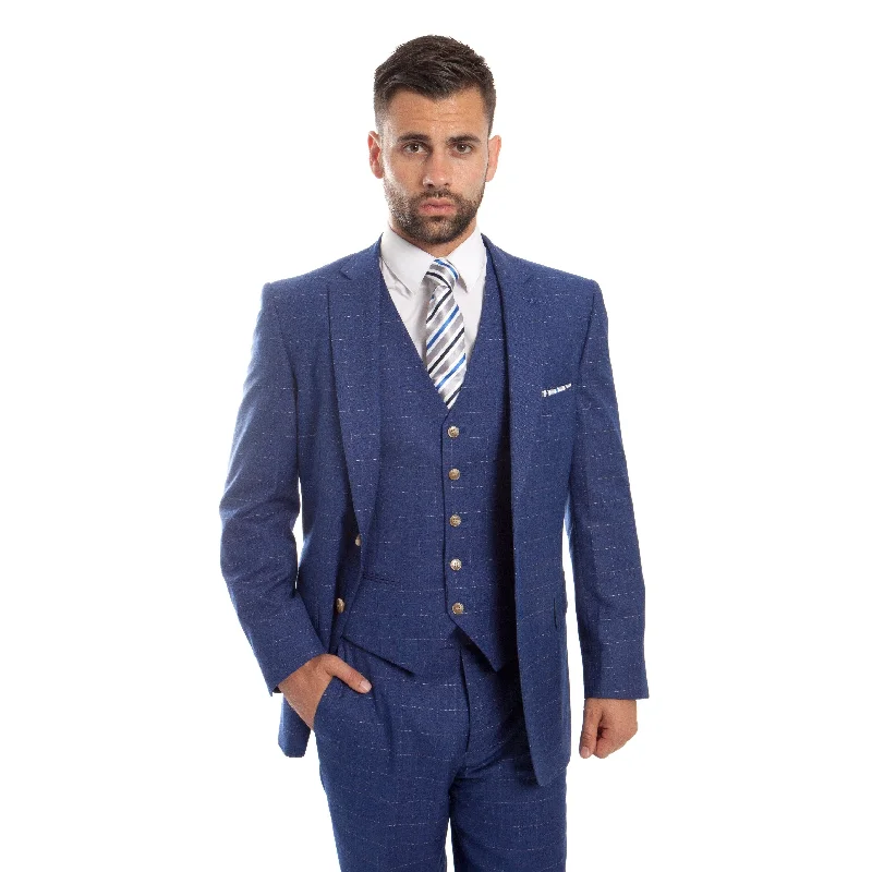 Mens Vintage Jacket Suits Notch Lapel Suit Set