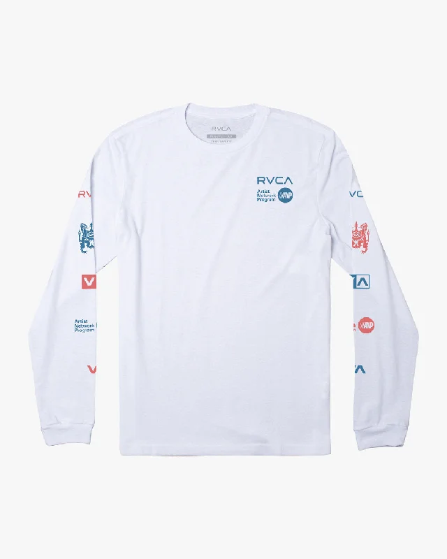 Branded Slub Long Sleeve Tee - Off White