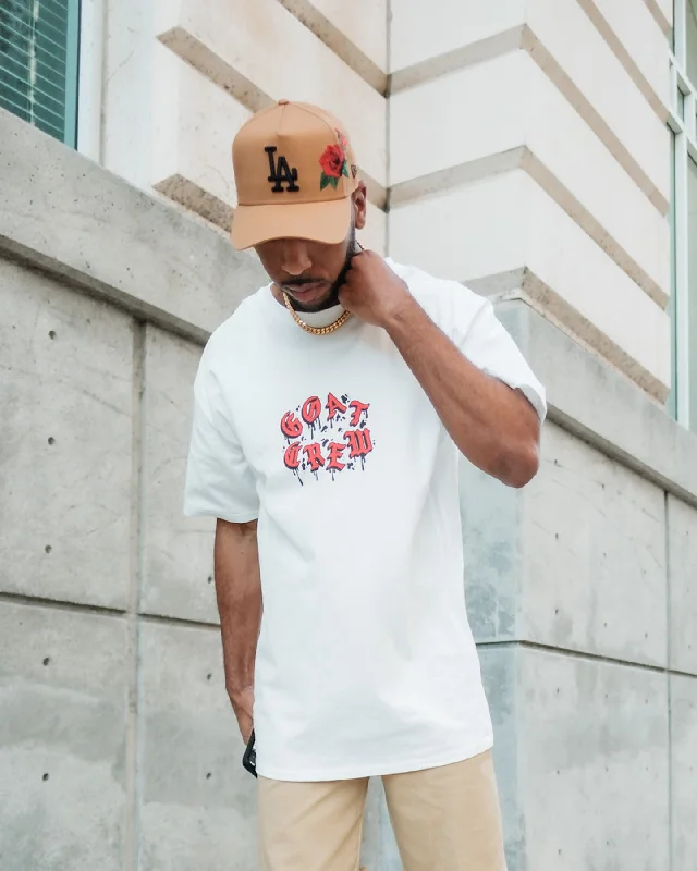 Goat Crew Drip Logo T-Shirt White/Red