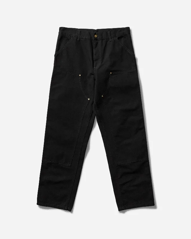 Men's Double Knee Pants Black (Rinsed)