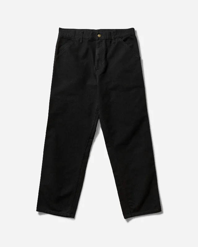 Men's Single Knee Pants Black (Rinsed)