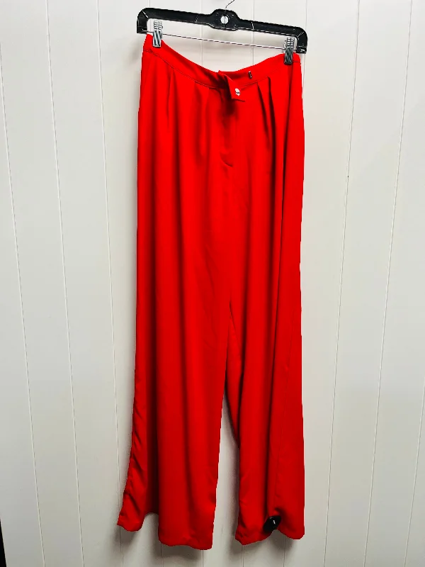 Pants Wide Leg By Fashion Nova In Red, Size: M