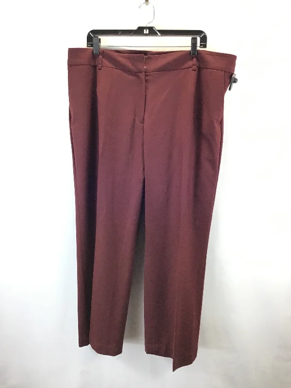 Pants Work/dress By Talbots In Burgundy, Size: 18