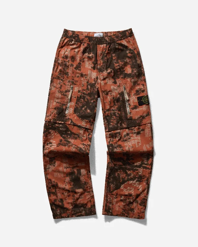 Men's Camouflage Cotton Canvas Cargo Trousers Orange