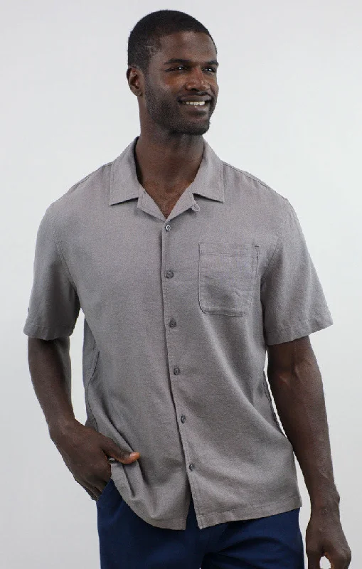 Linen Suffolk Short Sleeve Camp Shirt