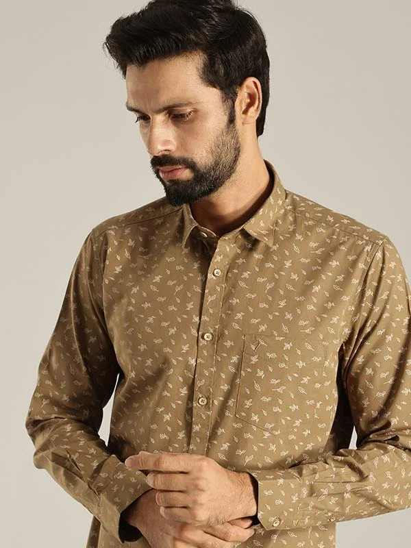 Men Printed Full Sleeve Cotton Shirt