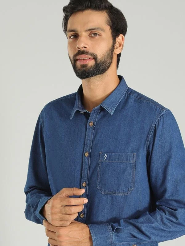 Men Solid Full Sleeve Cotton Shirt