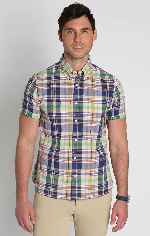 Plaid Madras Short Sleeve Shirt