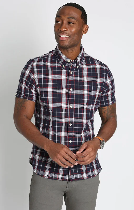 DARK NAVY PLAID MADRAS