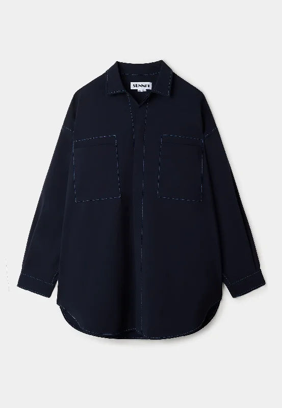 Sunnei Mega Over Shirt 0097 Dark Blue